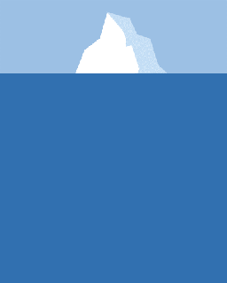 Iceberg visible part